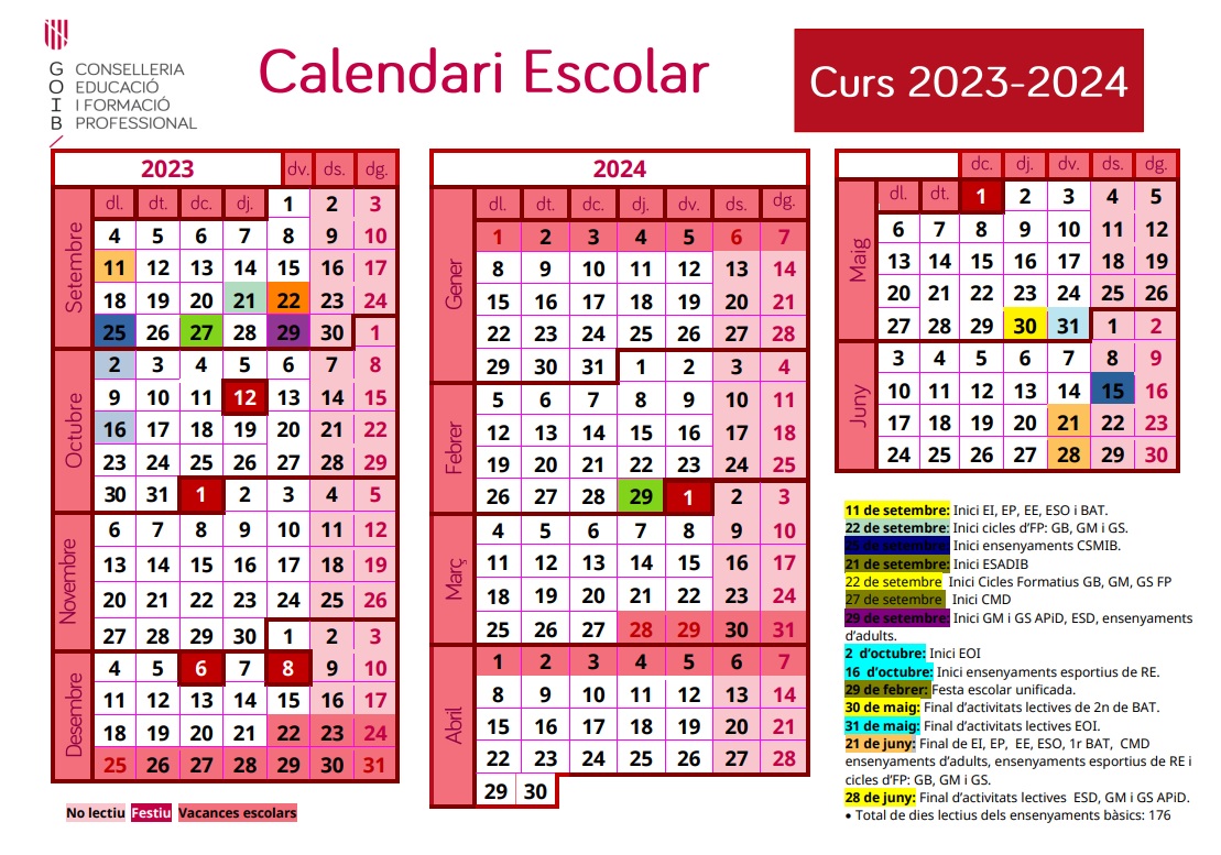 Calendario Escolar Baleares 2023 A 2024 vrogue.co